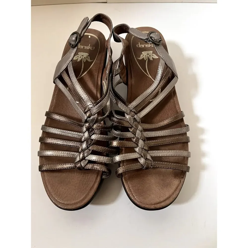 Dansko Fairy Grunge Wedge Sandals Size 8.5